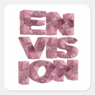 Helles Rosa ENVISION Aufkleber Grafik