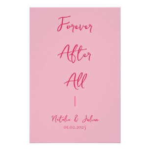 Helles Rosa für immer nach der Hochzeit Poster