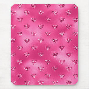 Helles Rosa Glam Funkelnde Diamanten Mousepad