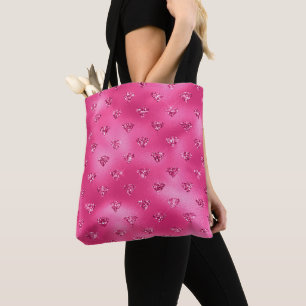 Helles Rosa Glamour Funkelnde Diamanten Muster