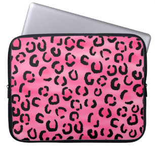 Helles rosa Leopard-Druck-Muster Laptopschutzhülle