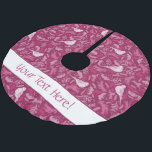 Helles rosa Mauve Winter White Bird Blumenmuster Polyester Weihnachtsbaumdecke<br><div class="desc">Atemberaubendes, helles Rosa, dunkles Mauve, im Winter weiße Vögel und Blume Muster für den Winter- und Weihnachtsurlaub. Einzigartige, elegante und stilvolle Weihnachtsblumenmotive machen Ihren Urlaub fröhlich und festlich. Einzigartige, elegante und stilvolle Weihnachtsblumenmotive, um Ihren Urlaub glücklich zu machen. "pink mauve burgundy blumenmuster", "elegante winters white bird musters", "fun festliche Blume...</div>