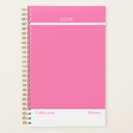 Helles Rosa minimalistischer Planer
