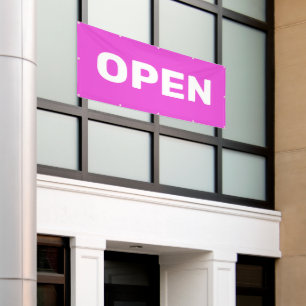 Helles Rosa Open-Banner Banner