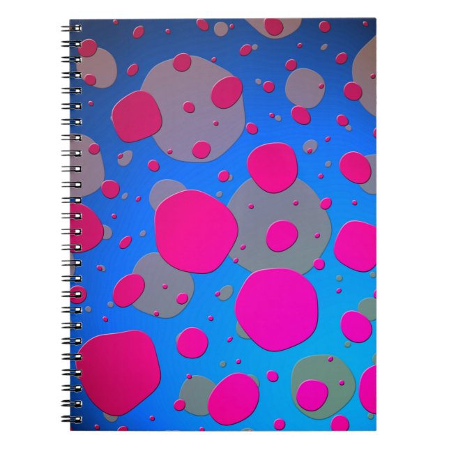 Helles Rosa und Blau Moderne Kunst Notizblock (Vorderseite)