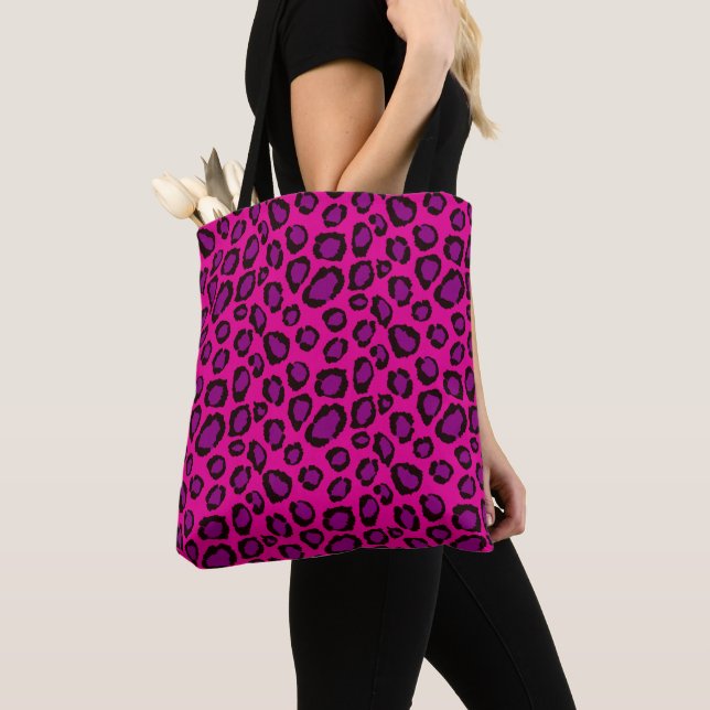 Helles Rosa und Lila Leopardenprint-Muster (Von Nahem)