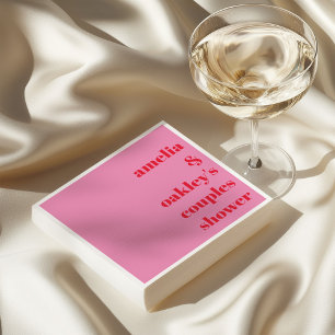 Helles Rosa und Rotes Modernes Benutzerdefiniertes Serviette