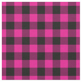 Helles Rosa und schwarzes Gingham-Karo Stoff