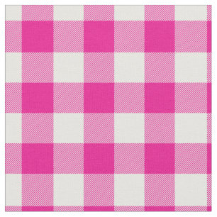 Helles Rosa und Weiß Gingham Karo Stoff