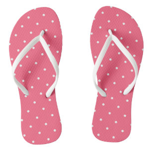 Helles Rosa und weiße Punkte Flip Flops