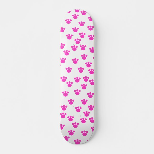 Helles rosa und weißes Druckmuster. Skateboard (Vorne)