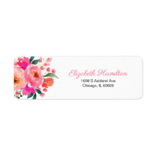 Helles Rosa Wasserfarben-Blumenstrauß Elegant
