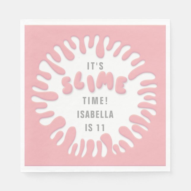 Helles Rose Rosa Party Serviette (Vorderseite)