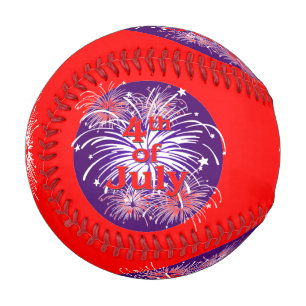 Helles Rot 4. Juli Feuerwerk Feier Baseball