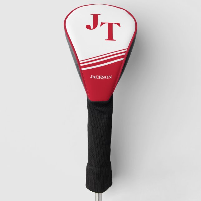 Helles Rot Benutzerdefiniert Golf Headcover (Vorderseite)