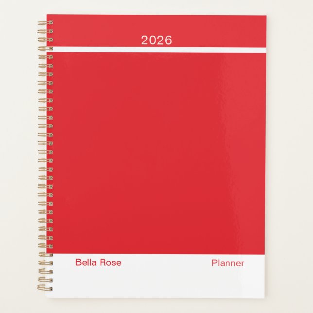 Helles Rot Minimalist Planer (Vorderseite)