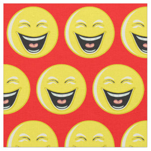 Helles Rot mit Lachen Stoff