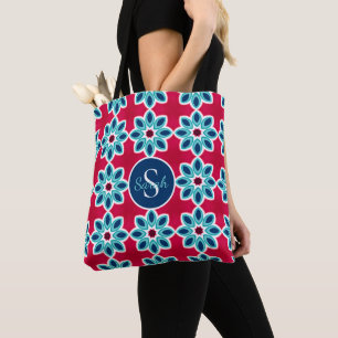 Helles Rot und Blau Moderne Geometrische Personali