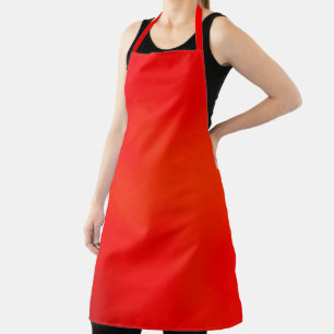 Helles rotes Apron mit einem dezenten orangen Farb Schürze