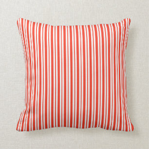 Helles rotes Bauernhaus Stripes modernes Muster 03 Kissen