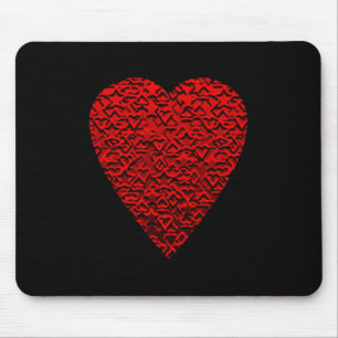 Helles rotes Herz-Bild Mousepad