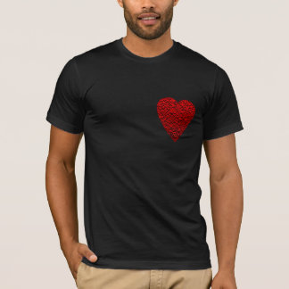 Helles rotes Herz-Bild T-Shirt