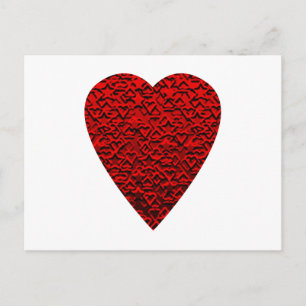 Helles rotes Herzbild. Postkarte