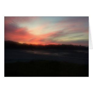 Helles Rotes Sonnenaufgang Früh Morn am Ozean