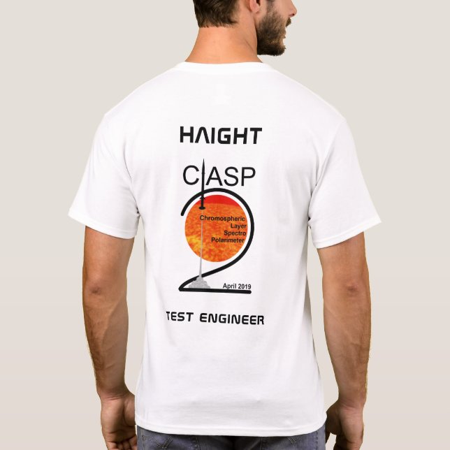 Helles Shirt mit NAMEN und ROLLE (Rückseite)