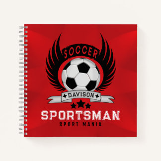 Helles Soccer-Logo Personalisiertes Design Notizbuch