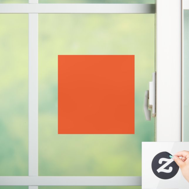 Helles Solid Orange Hintergrund Fensteraufkleber (Zuhause)