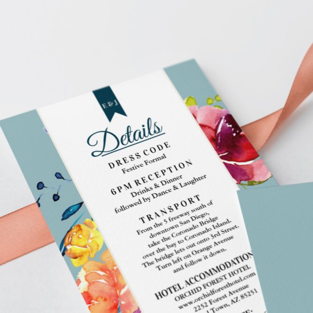 Helles Sommer farbenfrohe Hochzeitsdetails Einschl Begleitkarte (Von Creator hochgeladen)