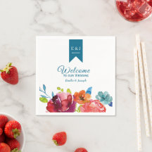 Helles Sommer farbenfrohe Hochzeitspapier Napkin