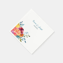 Helles Sommer farbenfrohe Hochzeitspapier Napkin