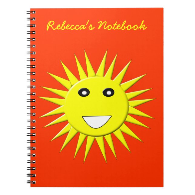Helles Sonnenlicht - individualisierbares Notebook Notizblock (Vorderseite)
