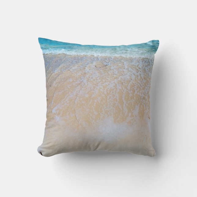 Helles Strand-Makro Kissen (Vorderseite)