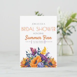 Helles Summer Sunflower Brautparty Einladung
