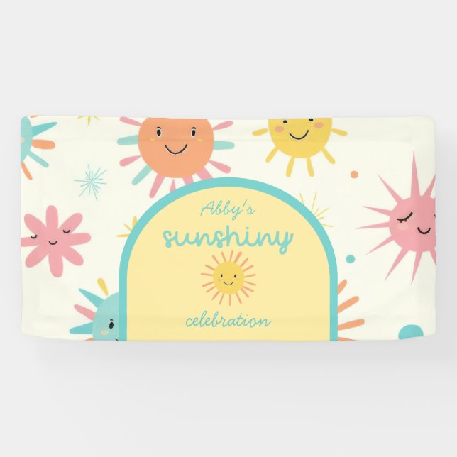 Helles Sunshiny Day Foto Geburtstag Banner (Horizontal)