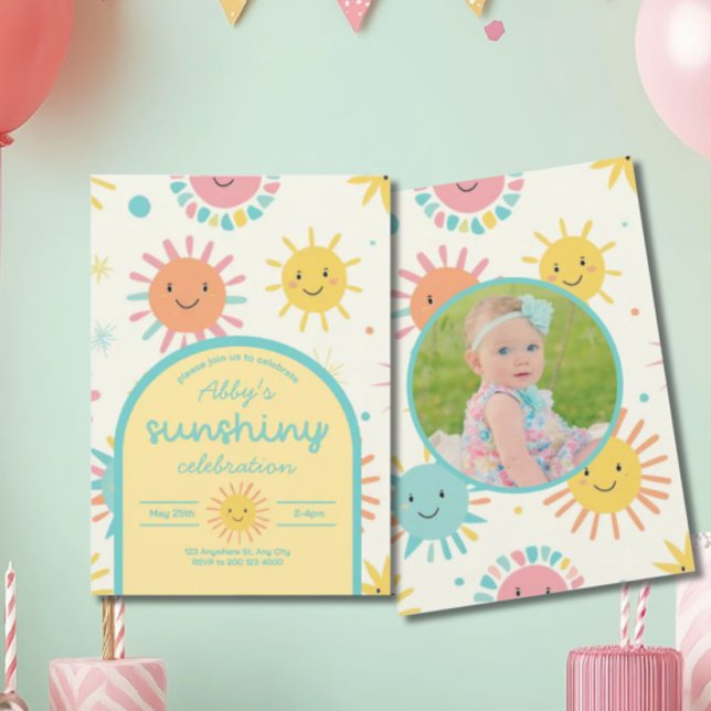 Helles Sunshiny Day Foto Geburtstag Einladung (Von Creator hochgeladen)