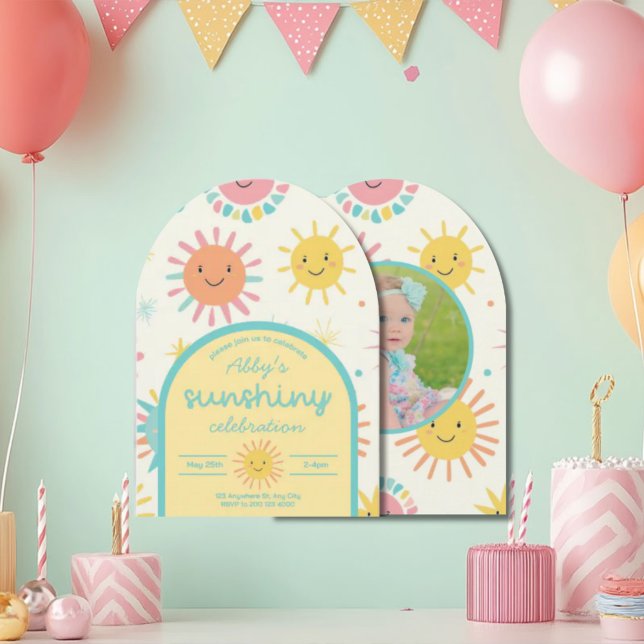 Helles Sunshiny Day Foto Geburtstag Einladung (Von Creator hochgeladen)