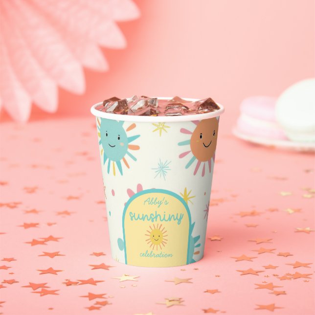 Helles Sunshiny Day Foto Geburtstag Pappbecher (Insitu)