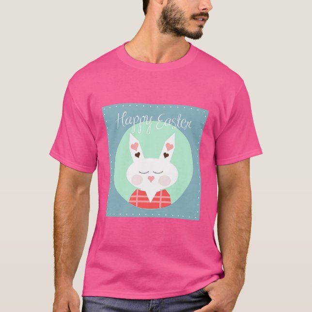 Helles T-Shirt mit „Happy“-Druck – Verbreite Posit (Vorderseite)