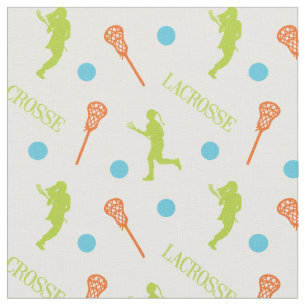 Helles tropisches Lacrosse-Spielmuster Stoff