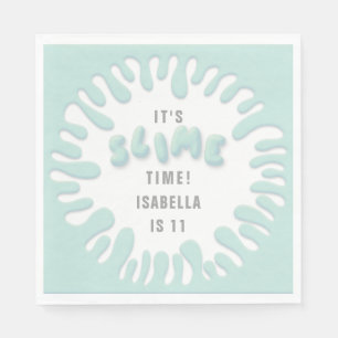 Helles Türkisblau-Schlamm-Party Serviette