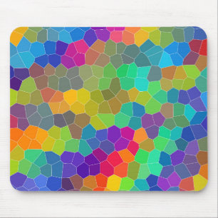 Helles und buntes Polygon-Mosaik-Muster Mousepad