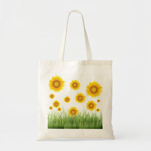 Helles und elegantes Sonnenblumendesign Tragetasche