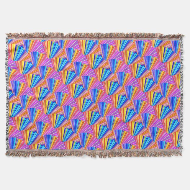 Helles und farbenfrohes, einzigartiges Muster Decke (Vorderseite)