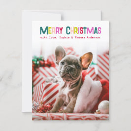 Helles und fröhliches Weihnachts-Foto Feiertagskarte