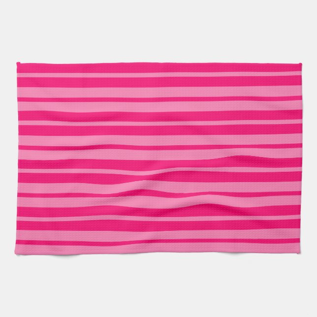 Helles und Hot Pink Stilelemente Design Geschirrtuch (Horizontal)