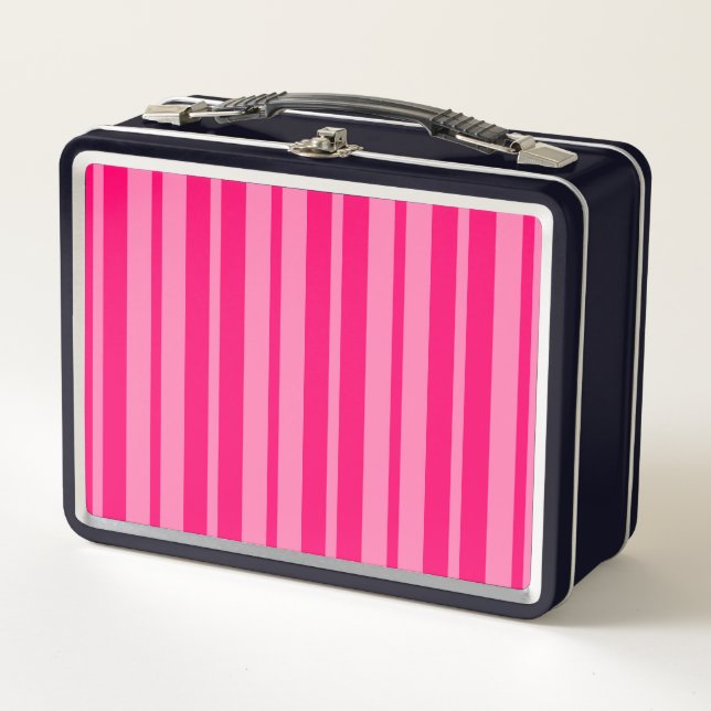 Helles und Hot Pink Stilelemente Design Metall Brotdose (Vorderseite)